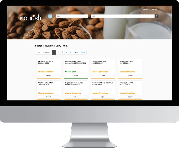 A laptop, and desktop computer showing the Blue Ridge Area Food Bank website