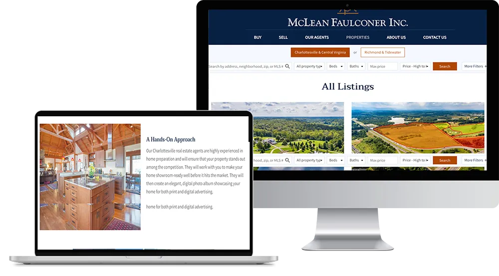 A screenshot of McLean Faulconer website