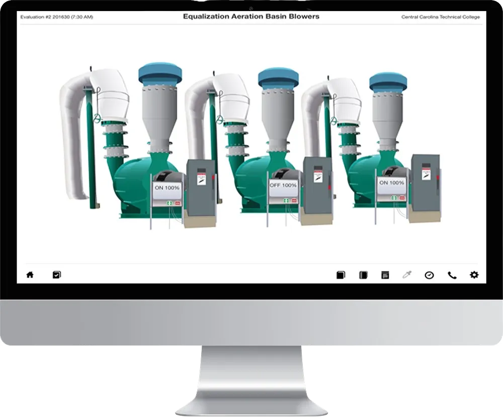 Utah State University wastewater treatment simulation screenshot